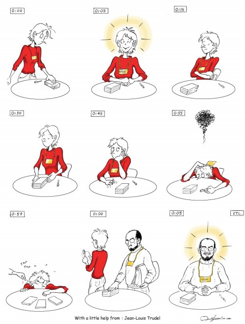 One hour at the round signing table 