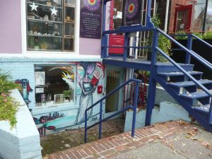 The Tightrope Books vividly colored office Tightrope Books office