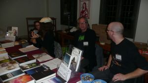 Tony Burgess and Brett Savory at the Chizine table Tony Burgess and Brett Savory at the Chizine table